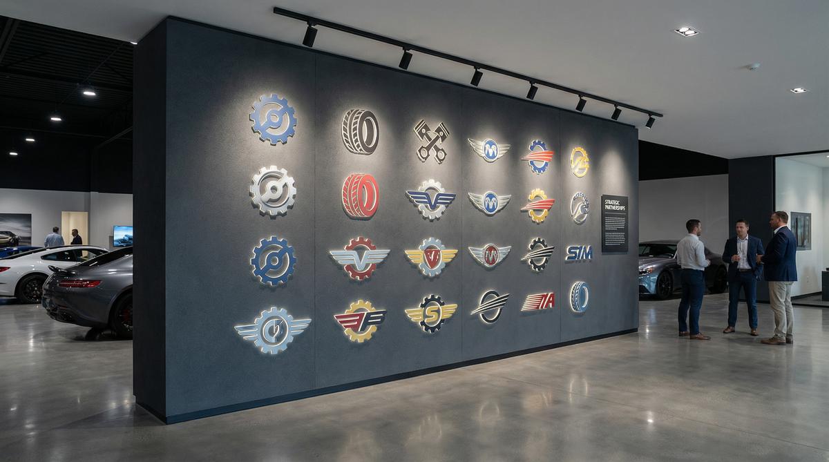 海角网合作改装品牌Logo墙